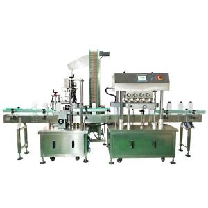 China Direct Round Bottle Screw Cap Linear Capping Machine with 8 Pairs of Screw Cap Wheels on sale