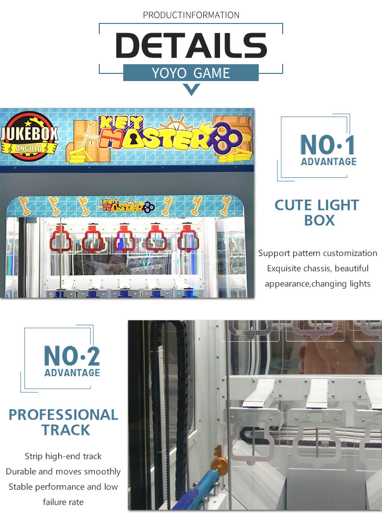 Coin Operated Key Master Game Golden Key Prize Vending Game Machine With Bill Acceptor