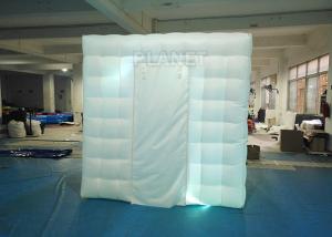 2.4x2.4x2.4m Small White Inflatable Party Cube Booth Tent With 2 Doors