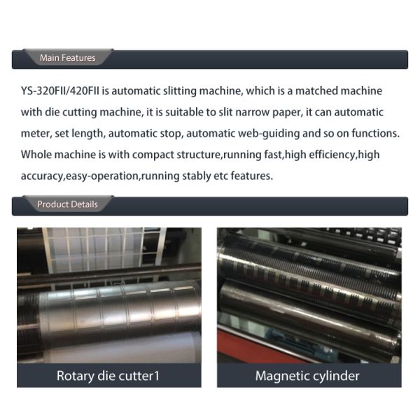 120m/Min Automatic Rotary Die Cutting Machine Rotary Label Die Cutter With Slitter