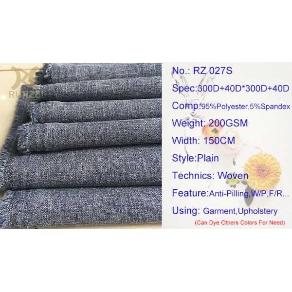 High Density Linen Cationic Polyester Fabric for Sofa Home Textile 300D 40D*300D 40D