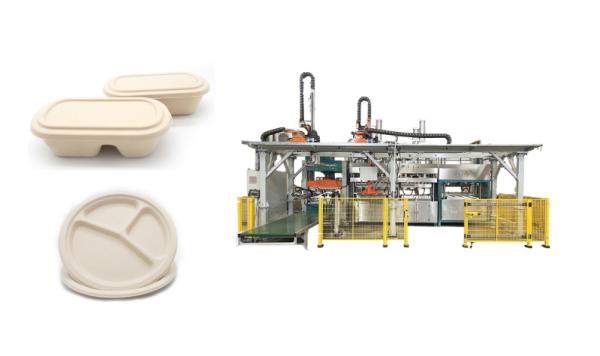 Quality Fully Automatic Wood Pulp Food Serving Tray Production Line for sale