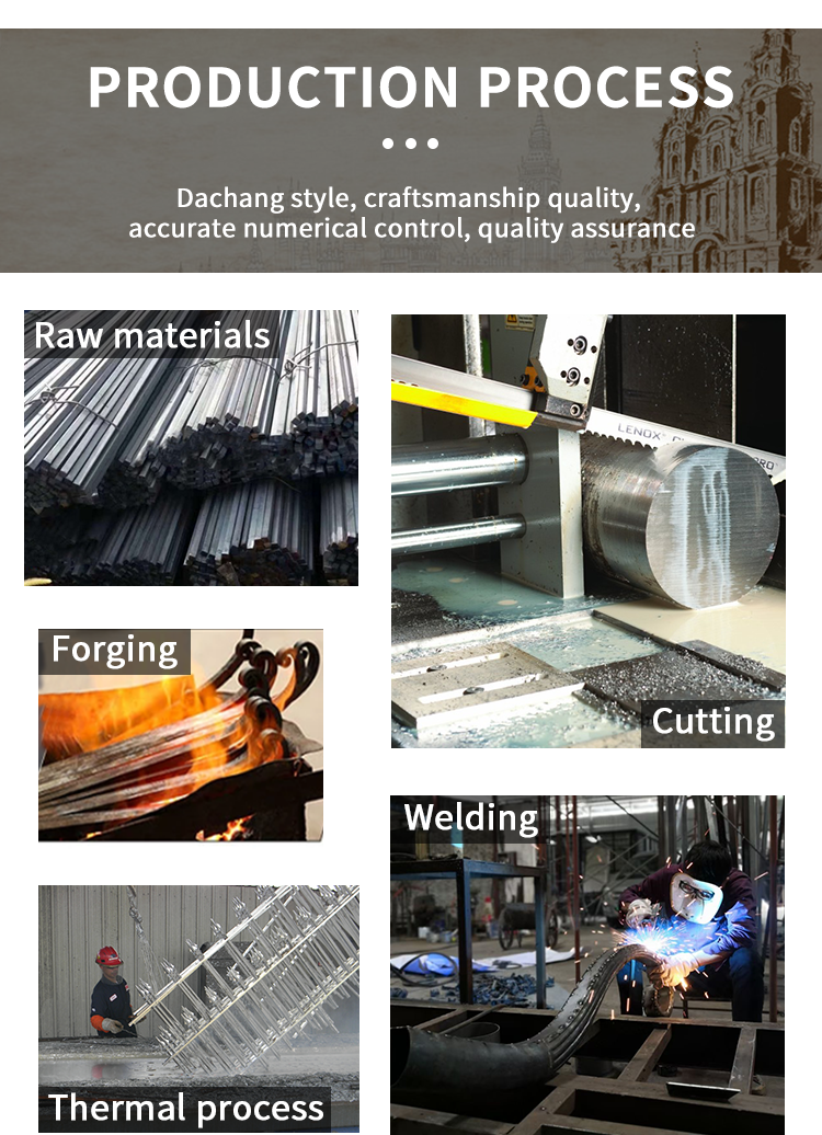 China Patio Single Pocket Double Door Main House Entry Entrance Wrought Iron Door with Elegant Decorative Design