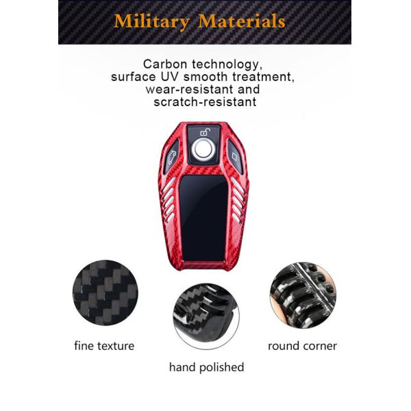BMW Intelligence Control Dustproof Carbon Fiber Car Key Case
