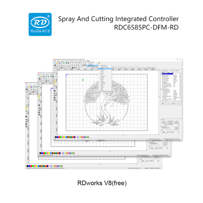 Ruida RDC6585PC-DFM-RD Laser Spray Cutting Controller with 8 Axes
