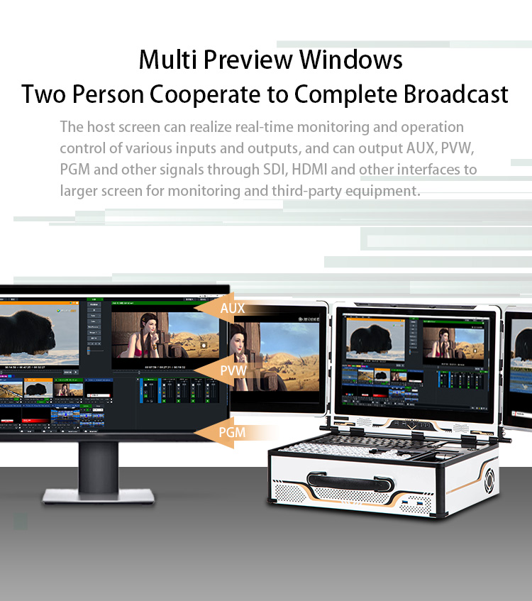 Live Streaming All-in-one Machine G240 HD version i9 with VMIX Live Broadcast and 17.3 inch Screen