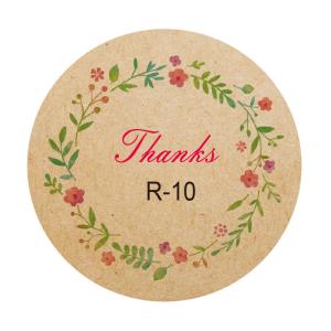 China Custom Self Adhesive Printable Sticker Labels Round Kraft Paper Materials wholesale