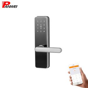 China Full Screen Smart Password Lock , Fingerprint Reader Door Lock Toughened Glass wholesale
