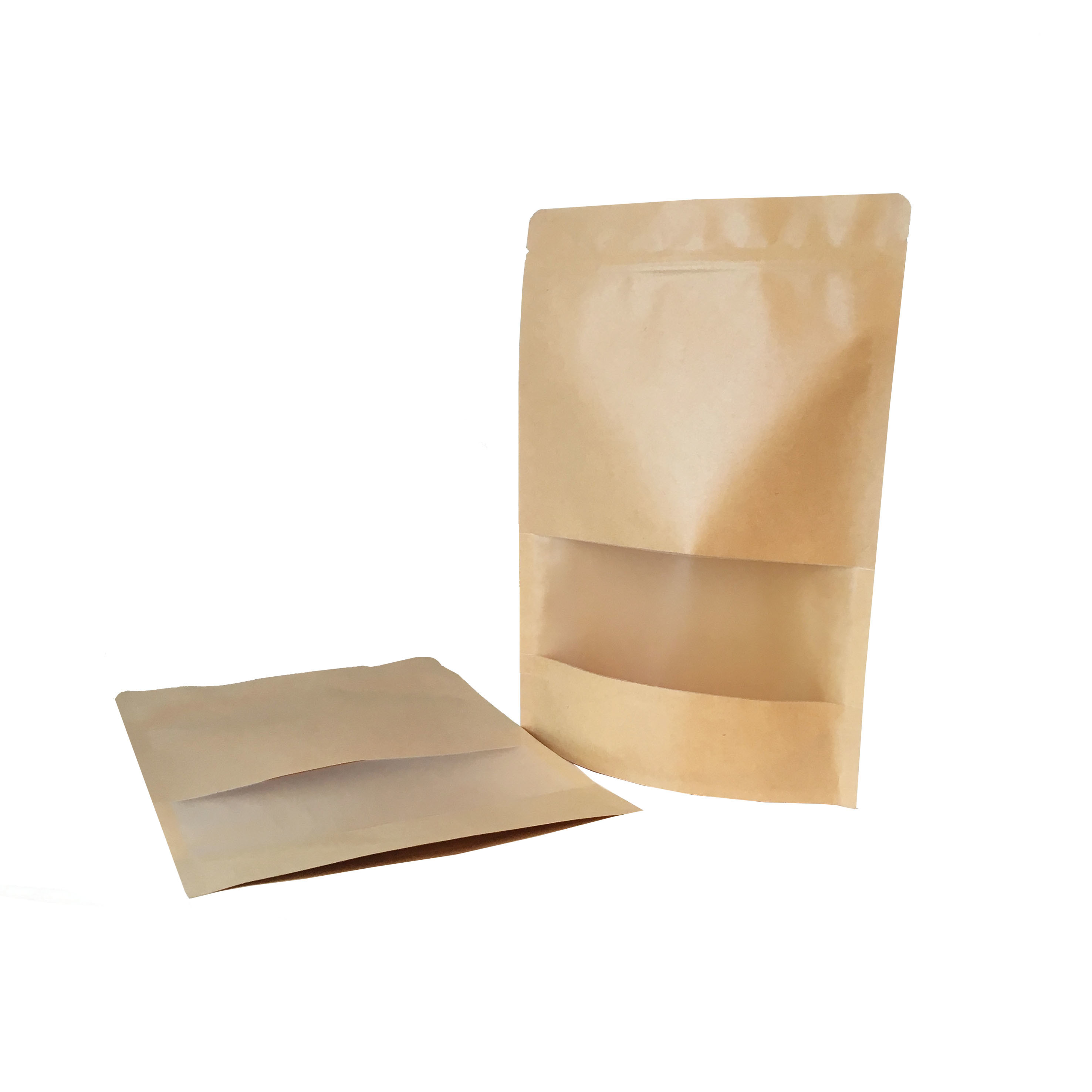 China sac en papier kraft brun avec fenetre depolie wholesale