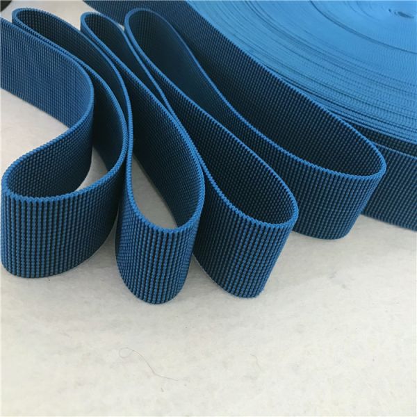 Blue Color Lawn Chair Webbing 40mm Width Eco - Friendly High Tenacity