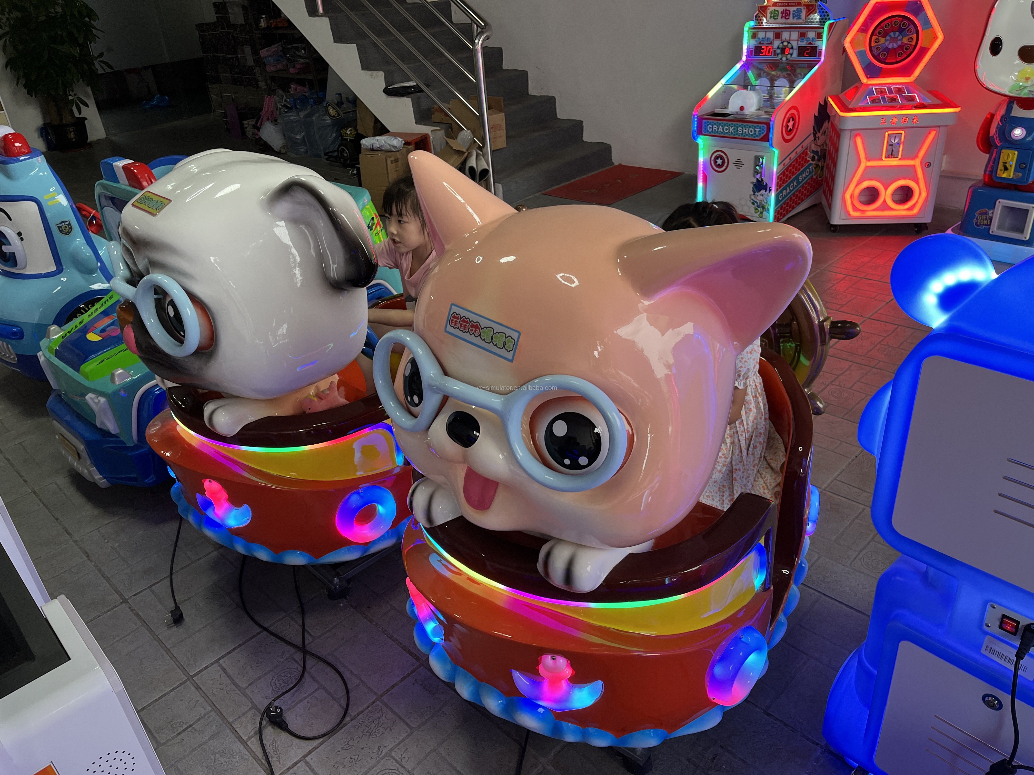 Dreamland coin operated children game machine happy fun 3D fiberglass kiddie rides on car FOR SALE
