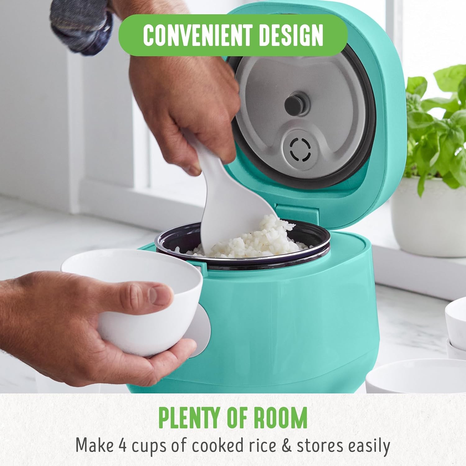 Mini Rice Cooker 2-Cups Uncooked, 1.2L Rice Cooker Small With Non-Stick Pot, Small Rice Cooker With One Touch & Keep