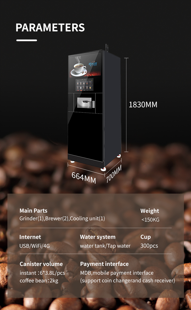 Stainless Steel Coffee Vendo Machine For Office On Rent
