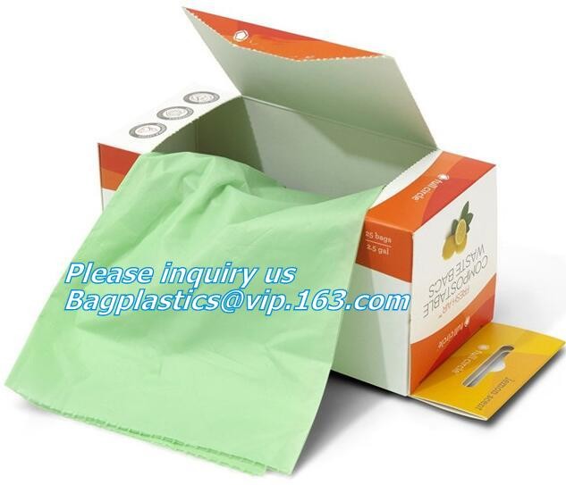 Custom Cornstarch 100% Compostable Biodegradable Trash bag,PLA compostable plastic fresh vegetables packaging bag PBAT