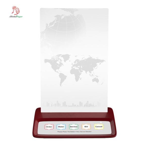 Quality 5-key order/water/service/bill/cancel restaurant table service calling button for sale
