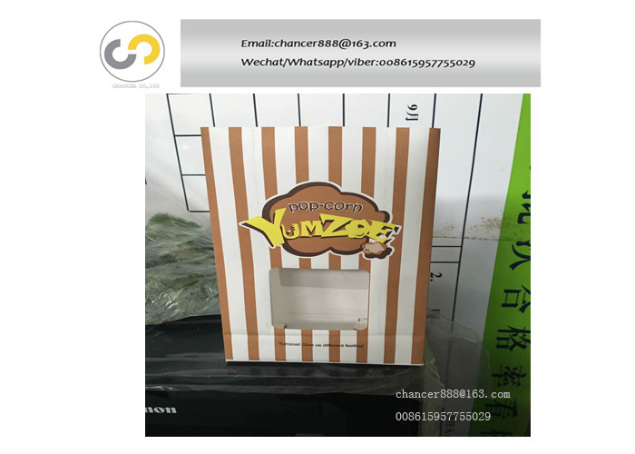 Roll feeding bread square bottom paper bag making machine with window