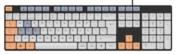 Quality 104-key Layout Carbon Film Keys Waterproof HIPS Material Plug-and-play USB Multimedia Keys Customizable For Office Workers for sale