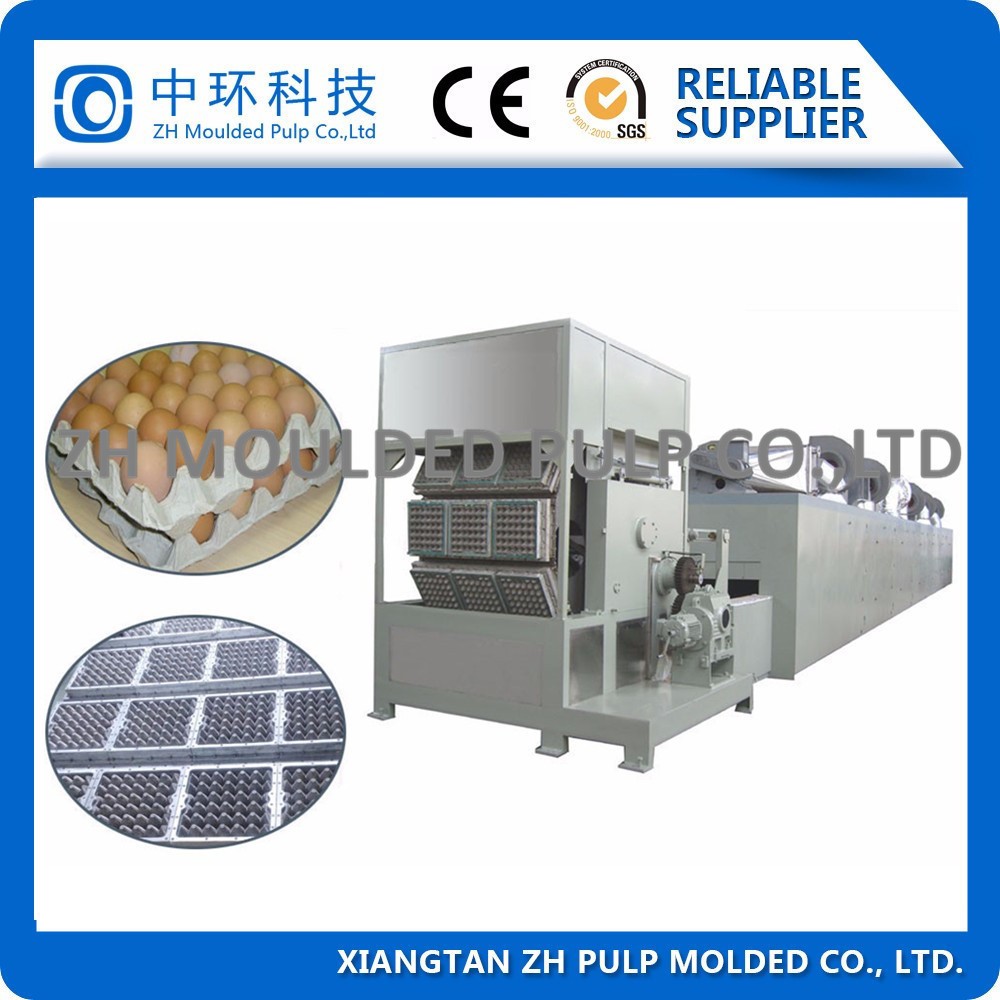 Large Output Pulp Egg Tray Machine 100kw Molding Rotary Fully Automatic