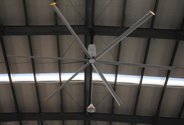 Quality Aerodynamic 6 Blade Bigass Large Industrial Ceiling Fan , 20ft HVLS Electric Ceiling Fan for sale