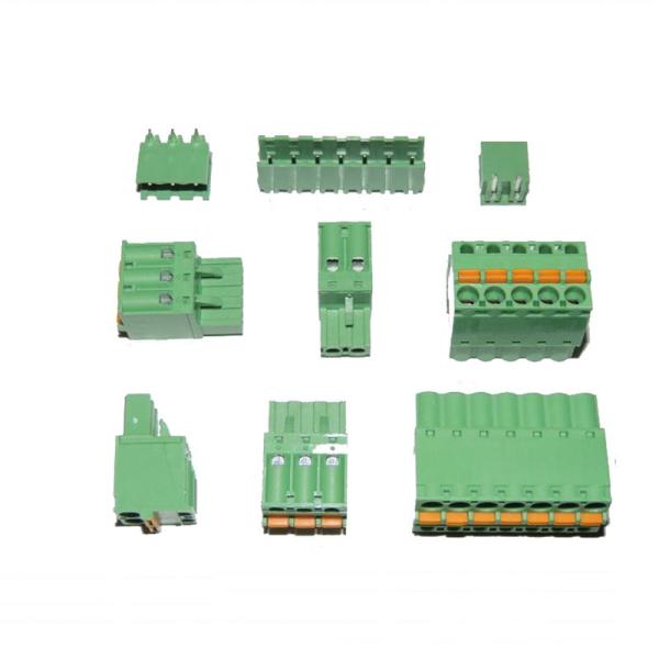 Quality 5.08mm Pitch Plug-in Screwless Terminal Blocks Plug Horizontal Wiring Entry for sale
