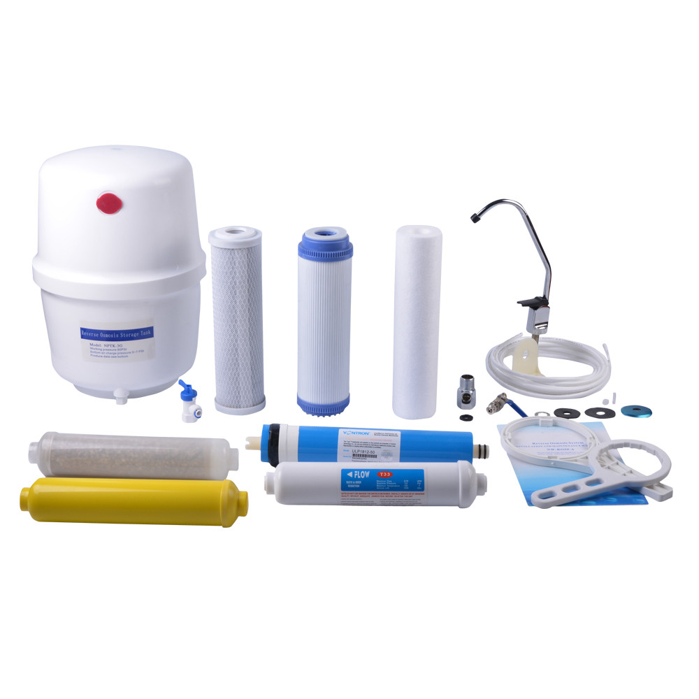 Home Auto Flush 50-100gpd Reverse Osmosis Water Purification System