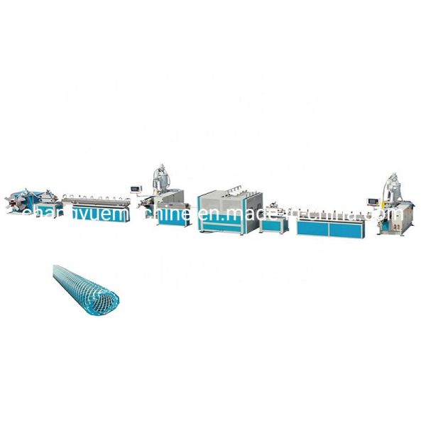Plastic Processed PVC Braided Hose Extrusion Machine for Exhaust / Garden Hose Making