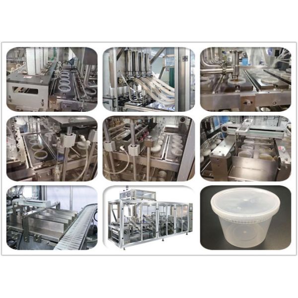4Lines Plastic Cup Filling Sealing Machine