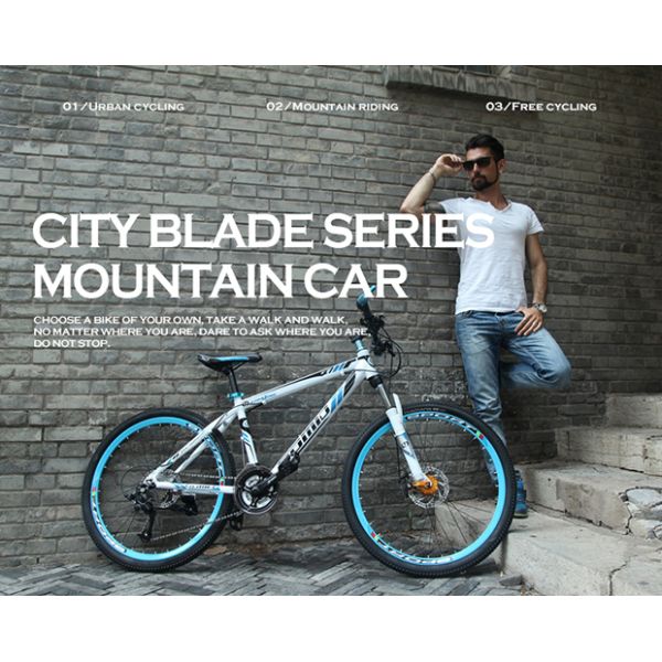 High Carbon Steel Mountain Bike for 21 24 27 Speed Mountain Exploration