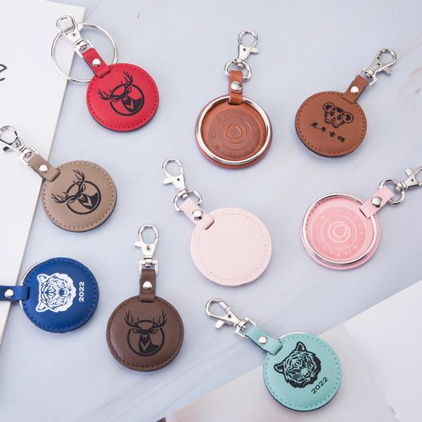 Quality Custom Bulk Leather Key Chain Die Cutting Printing Business Giveaways for sale