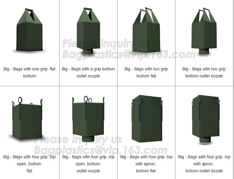 polypropylene woven plastic jumbo bag pp big bag for sand, building material, 500kg-1000kg PP Woven Jumbo Bag Big Bag wi