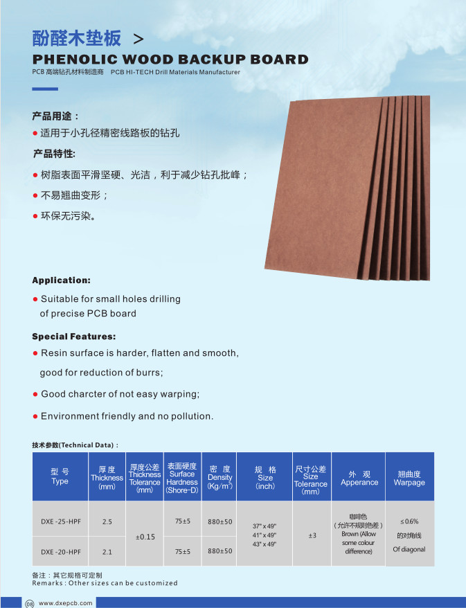 Hole Drilling Phenolic Wood Backup Board