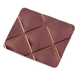 China 304 Rose Gold Mirror Stamped Plate 3D Pattern Stainless Steel Matel For KTV wholesale