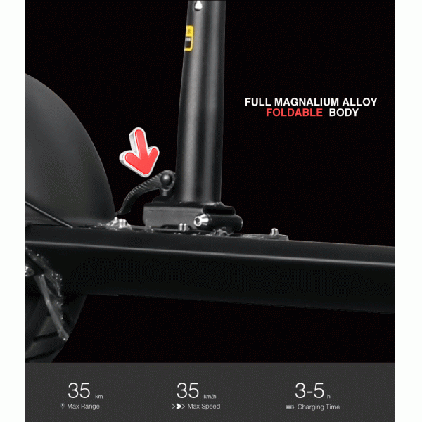 E4-6 Electric Bike 10 Inch Foldable Electric Scooter Two Wheel With Ajustable Seat