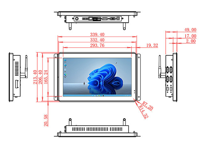 13.3-Inch Windows Embedded Control Module for Transportation Systems, Industrial Dashboards, Facility Monitoring, and Public Services