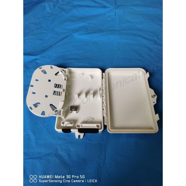 White 4 Core Fiber Optic Termination Box IP65 Outdoor Fiber Optic Distribution Box