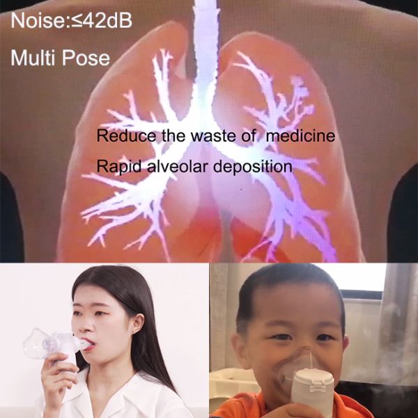 Portable Ultrasonic Nebulizer Inhaler Machine Cough With DC Or Batteries Power