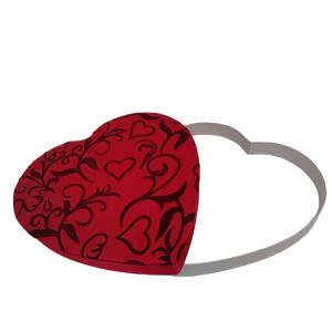 China Custom Heart Shaped Cardboard Box Chocolate Gift Box With Silk Cloth wholesale