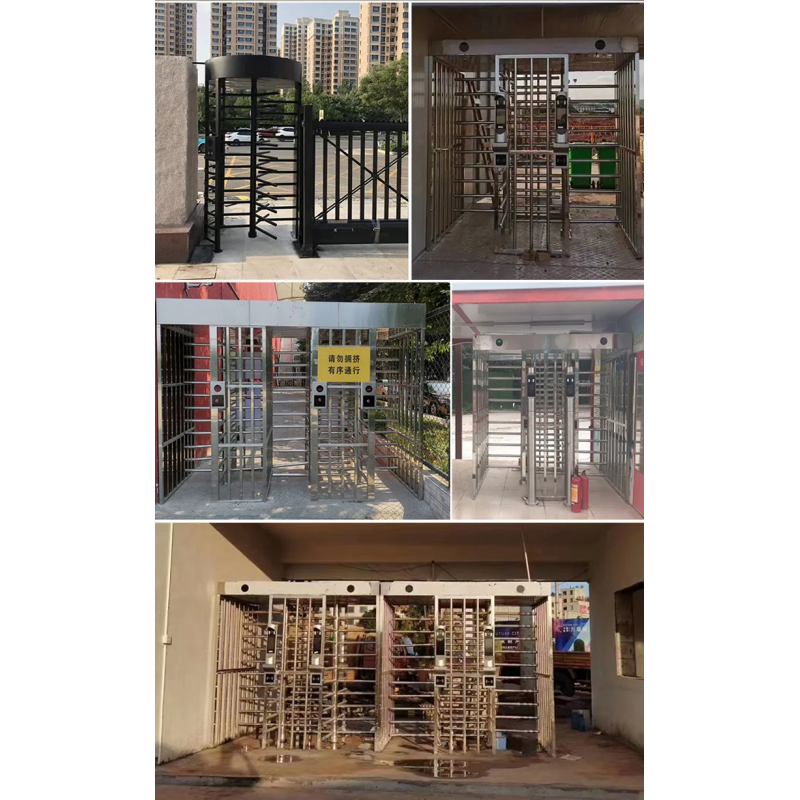 Full Height Pedestrian Turnstiles , Automatic Low Noise Turn Style Gate