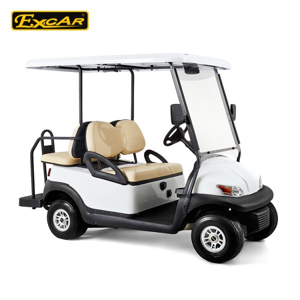 48V lithium Battery Powered Electric Golf Car EXCAR A1S2+2 White