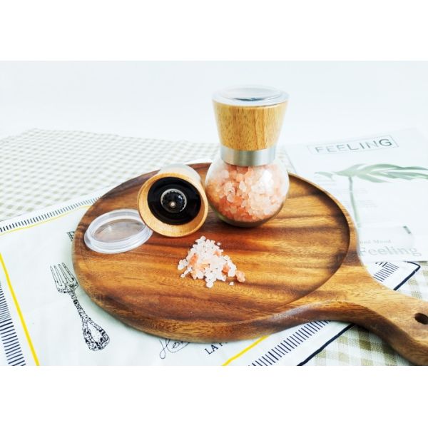 Glass Salt Grinder Mill Adjustable Grinder Cap With Ceramic Core