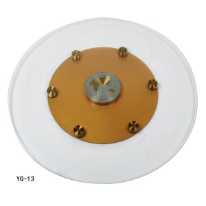 Silk screen tempered glass rotating display stand (YG-9)