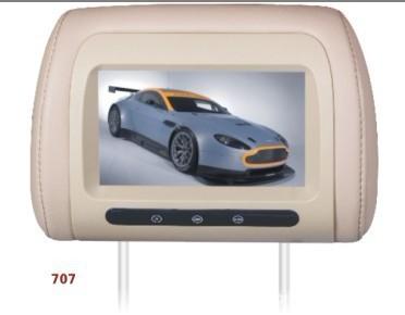 Quality High Resolution 7" Car Seat LCD Screen Advertising Display USB MPEG4 for sale