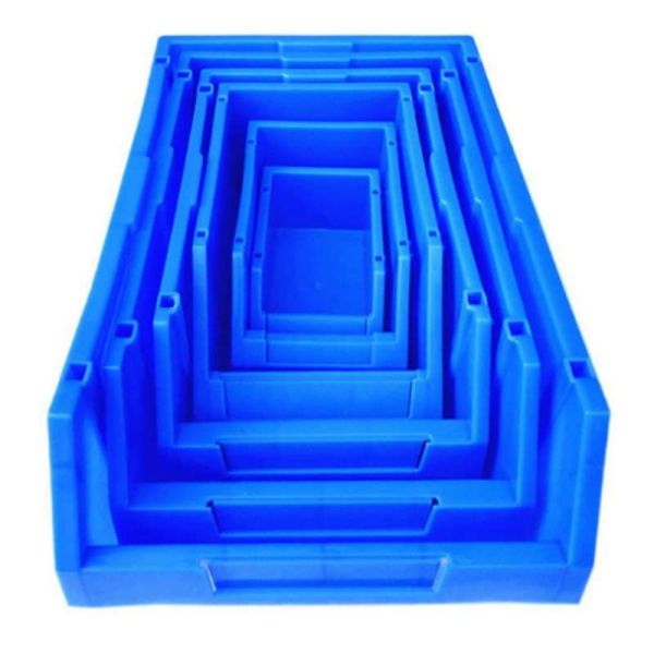 DIY 53kg Stackable Plastic Bins Blue Yellow Green