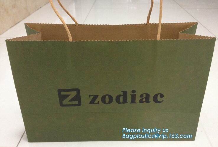 Customized Cut Printed Coated Paper Shopping Bag with Matt Lamination,rope handle custom logo printed white paper bag