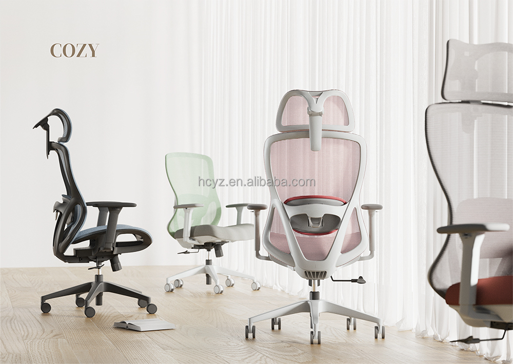 Executive Manager Adjustable Mesh Boss Office Chair with Fabric Luxury Computer Desk