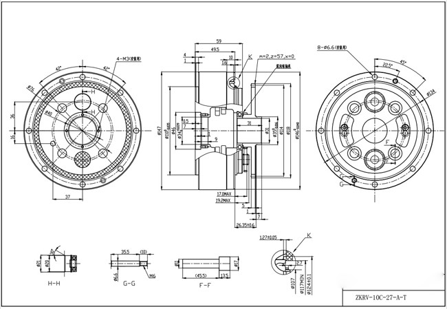 Integrated RV Reduction Gear RV-C Full Model Repace Nabtesco Reducer