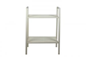 Multifunctional 81cm Height 2 Layer Metal White Shelf BSCI Approved