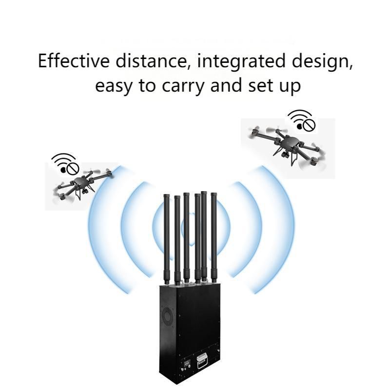 1.5g 2.4G 5.8g &amp; 900MHz Omnidirectional Anti-Drone Jammer with Fiberglass Antenna