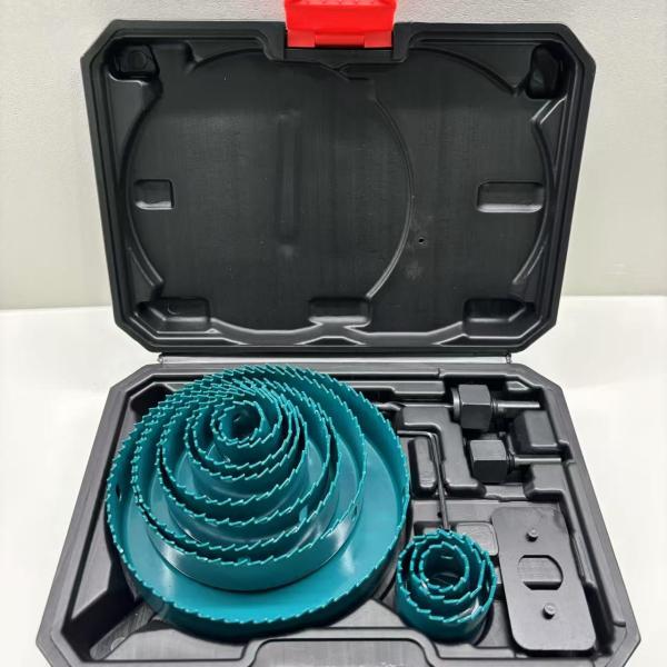 Quality OEM 16PC 50# High Carbon Steel Hole Saw Set Black Oxide for sale