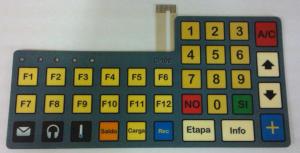 Polyester Silk Printed Tactile Flexibile Membrane Switch Keyboard For Mobile Phone